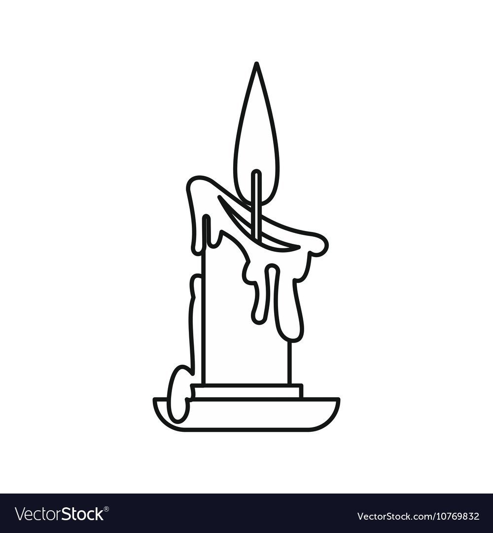 Раскраска Рождественская свеча