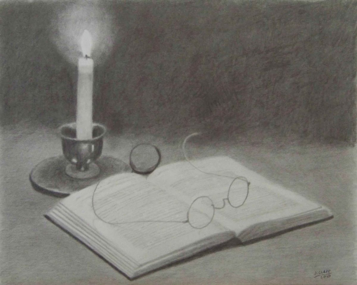 Тату контур свеча