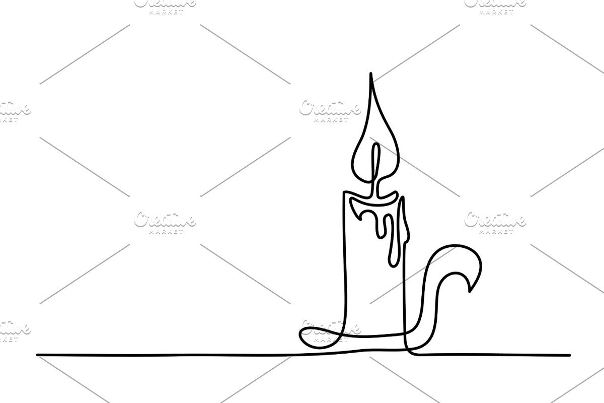 Свечка нарисованная