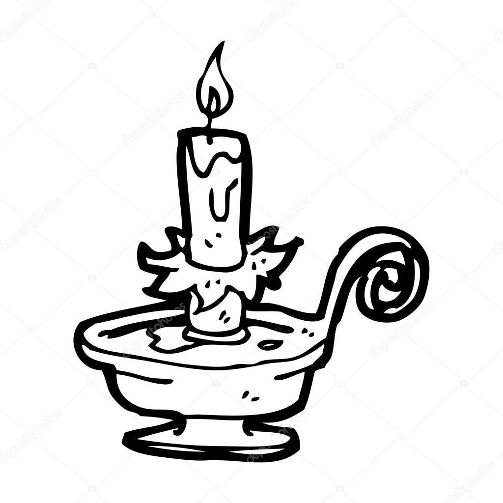 Новогодняя свеча раскраска для детей