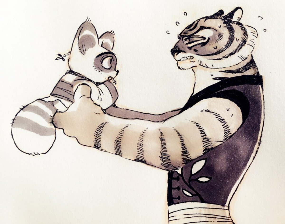 Мастер Шифу и Тай Лунг любовь