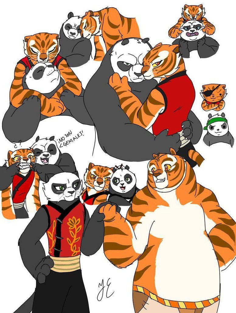 Кунг-фу Панда по и тигрица и их дети
