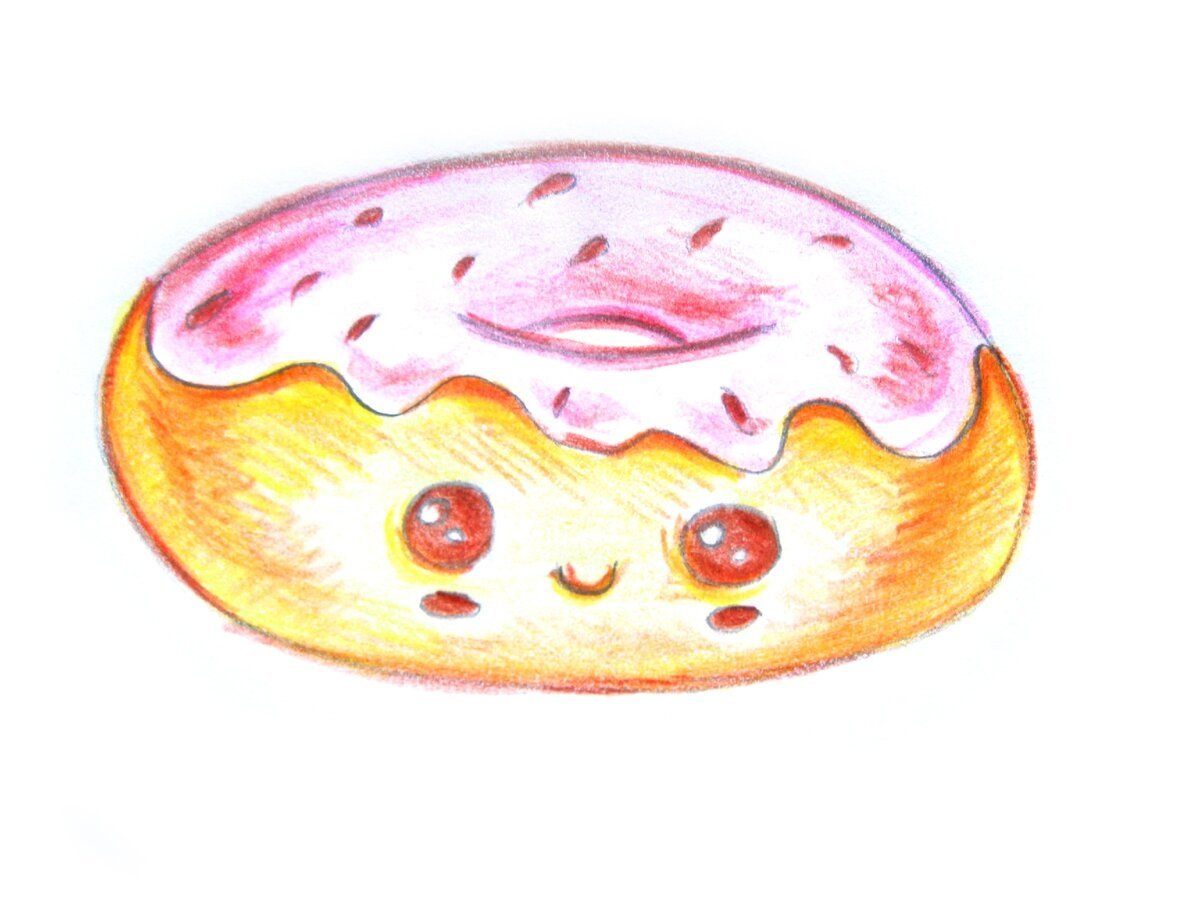 Еда карандашом легко. Пончик рисунок для срисовки. Пончик рисунок карандашом. Рисунки для срисовки еда легкие. Картинки для срисовки пончики.