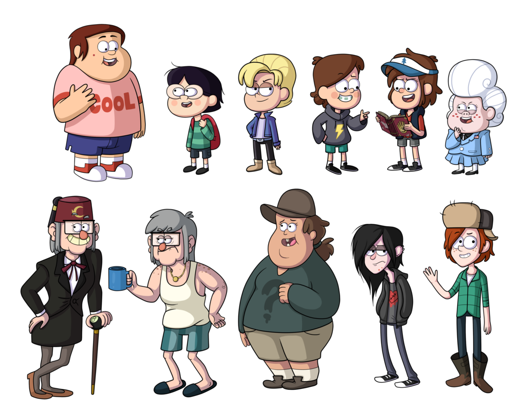 Рост персонажей Гравити Фолз