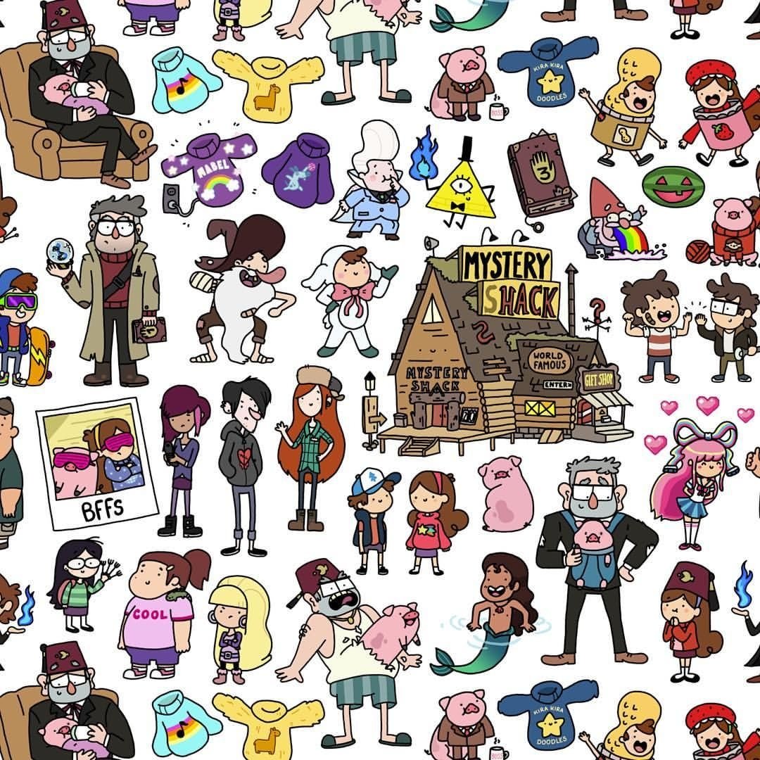 Гравити Фолз персонажи наклейки