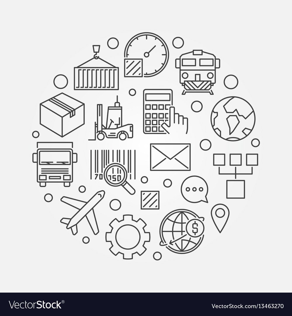 Logistics Clipart Round