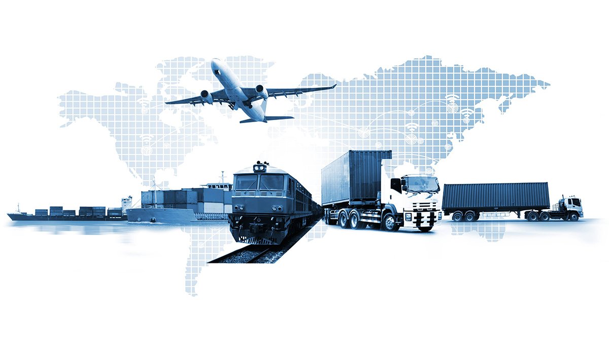 Логистика на белом фоне