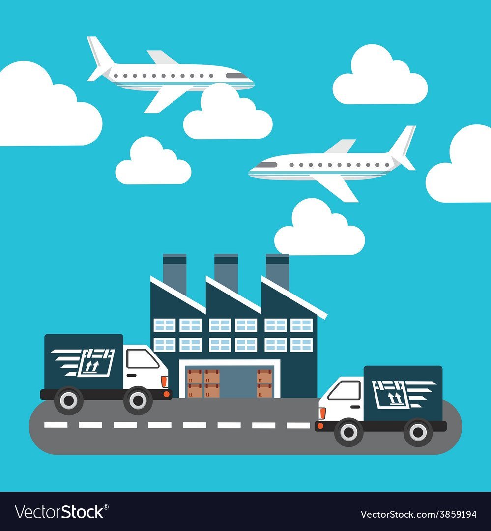 Доставка бизнес иллюстрация