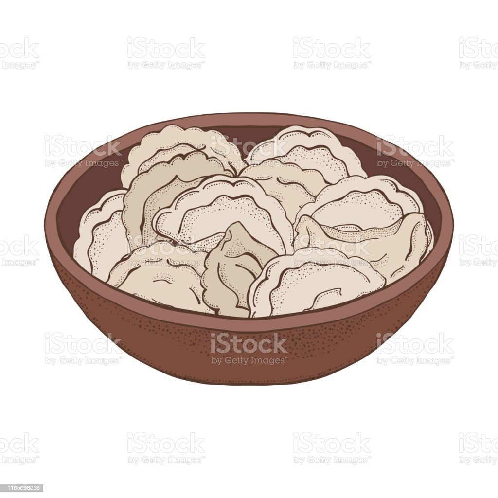 Пельмени вареники вектор