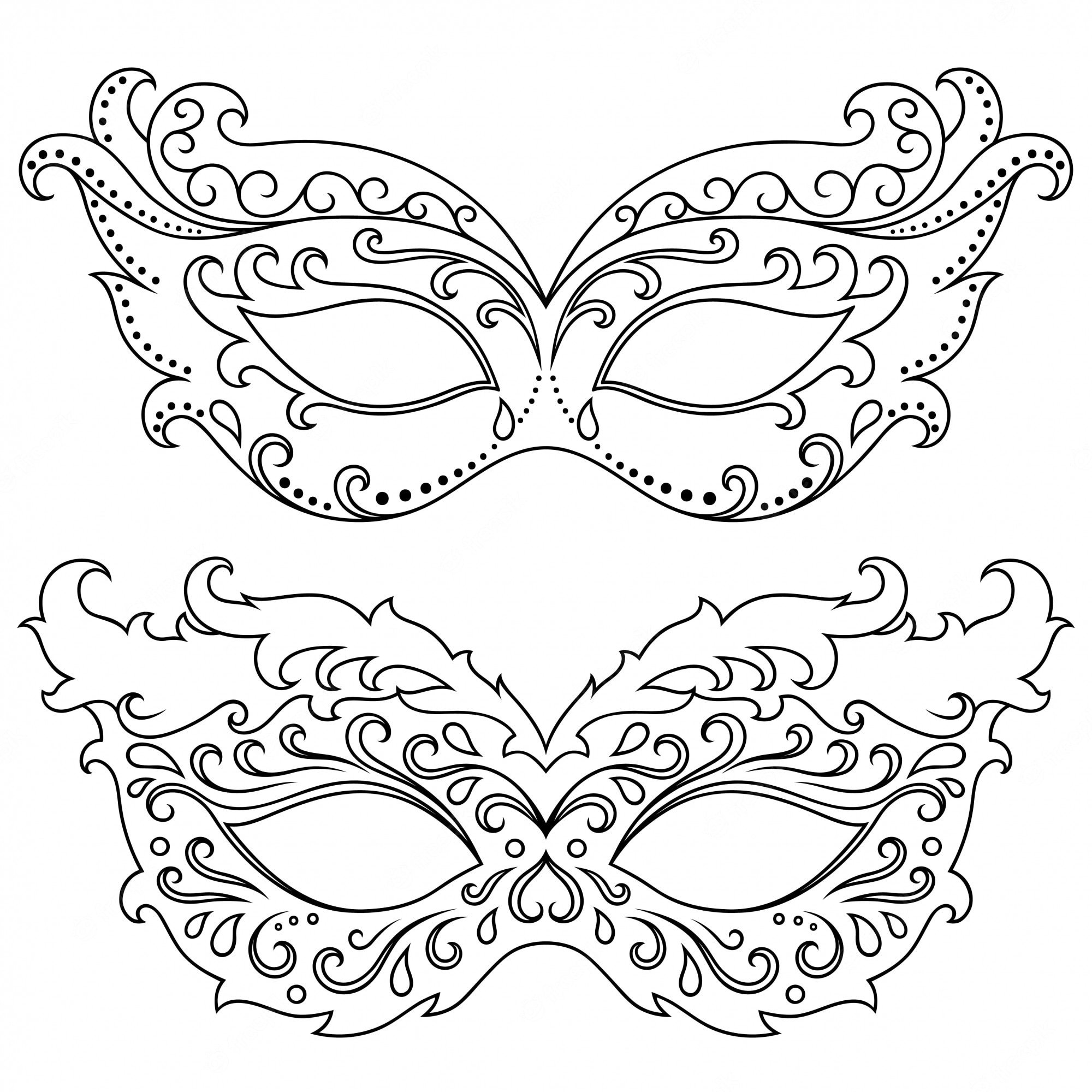 Шаблон карнавальной маски: скачать и распечатать