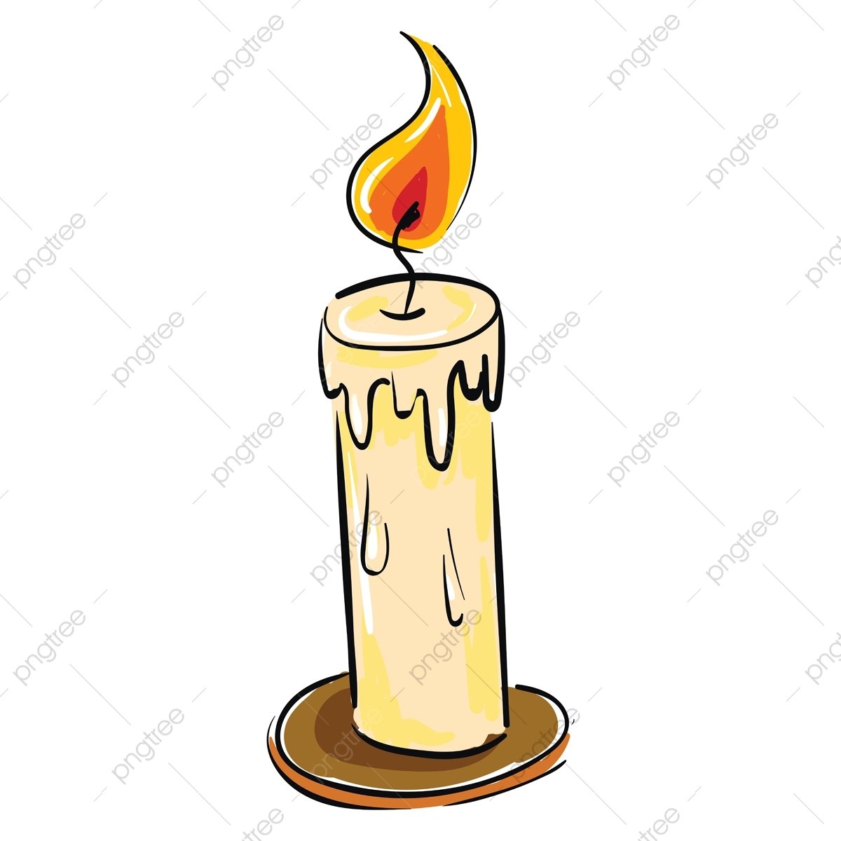 Рождественские свечи раскраска