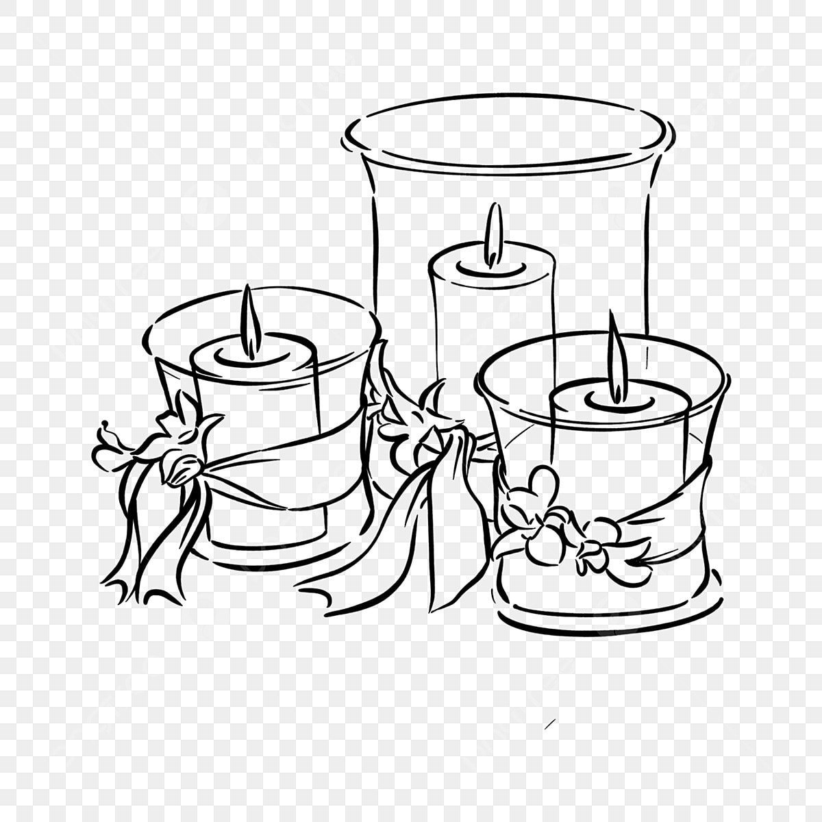 Свечка маленькая нарисованная