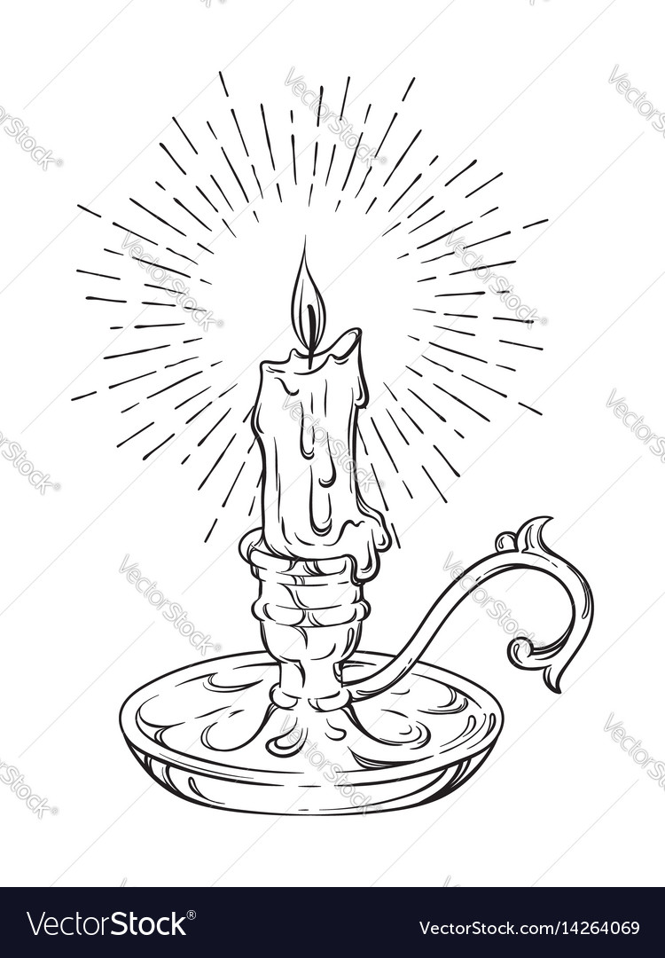 Свеча раскраска для детей