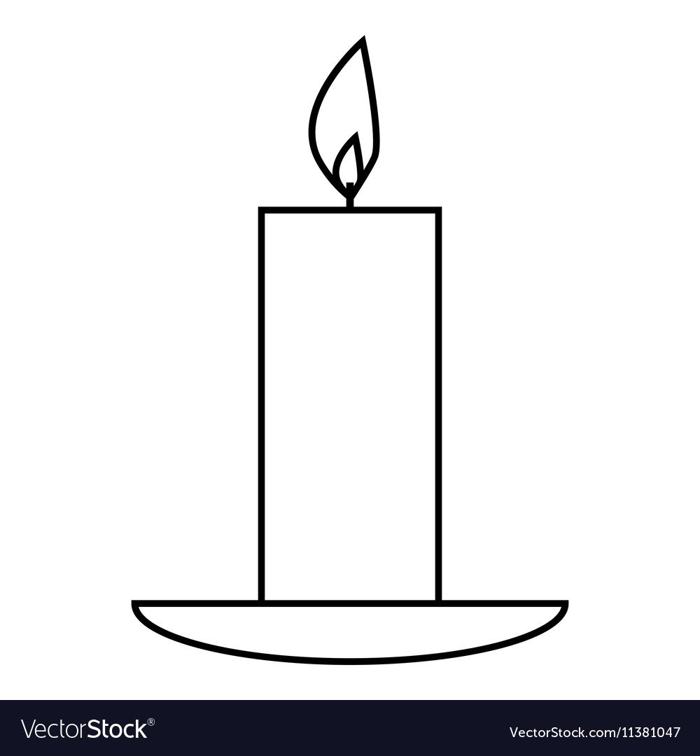 Свеча раскраска для детей