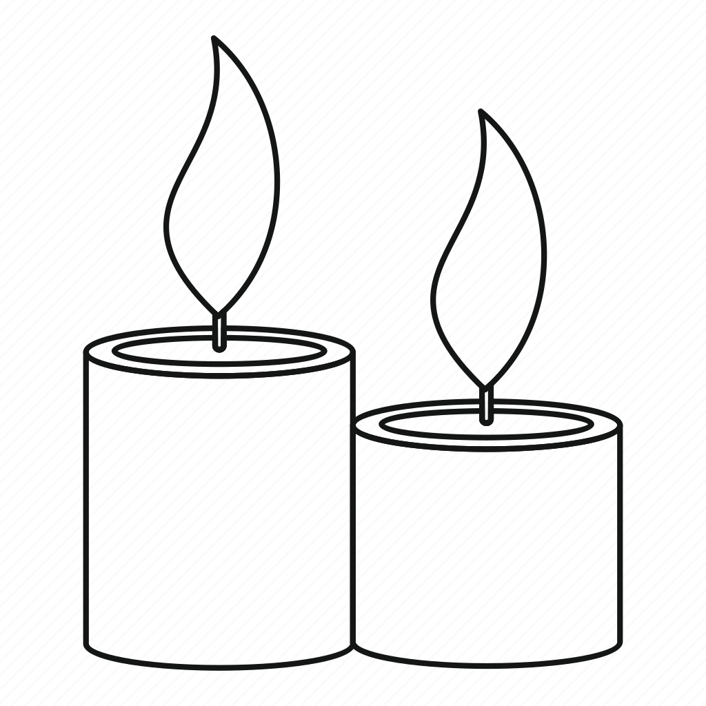 Свеча раскраска