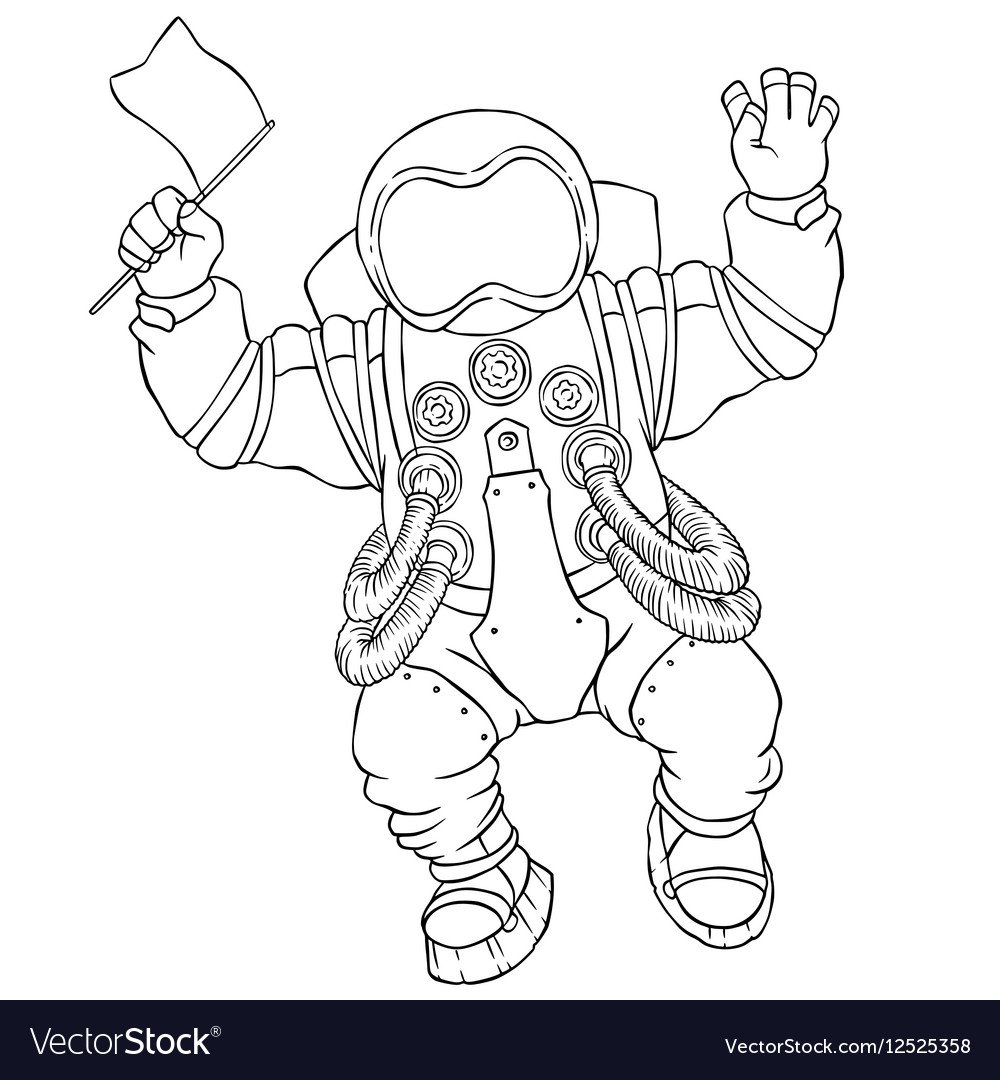 Космонавт шаблон для вырезания для детей