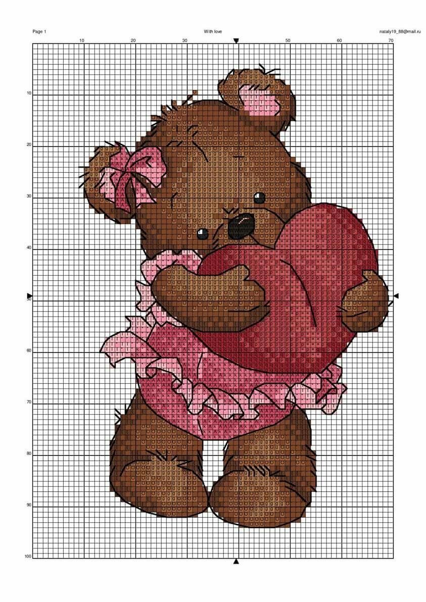 Милые и легкие схемы для вышивания