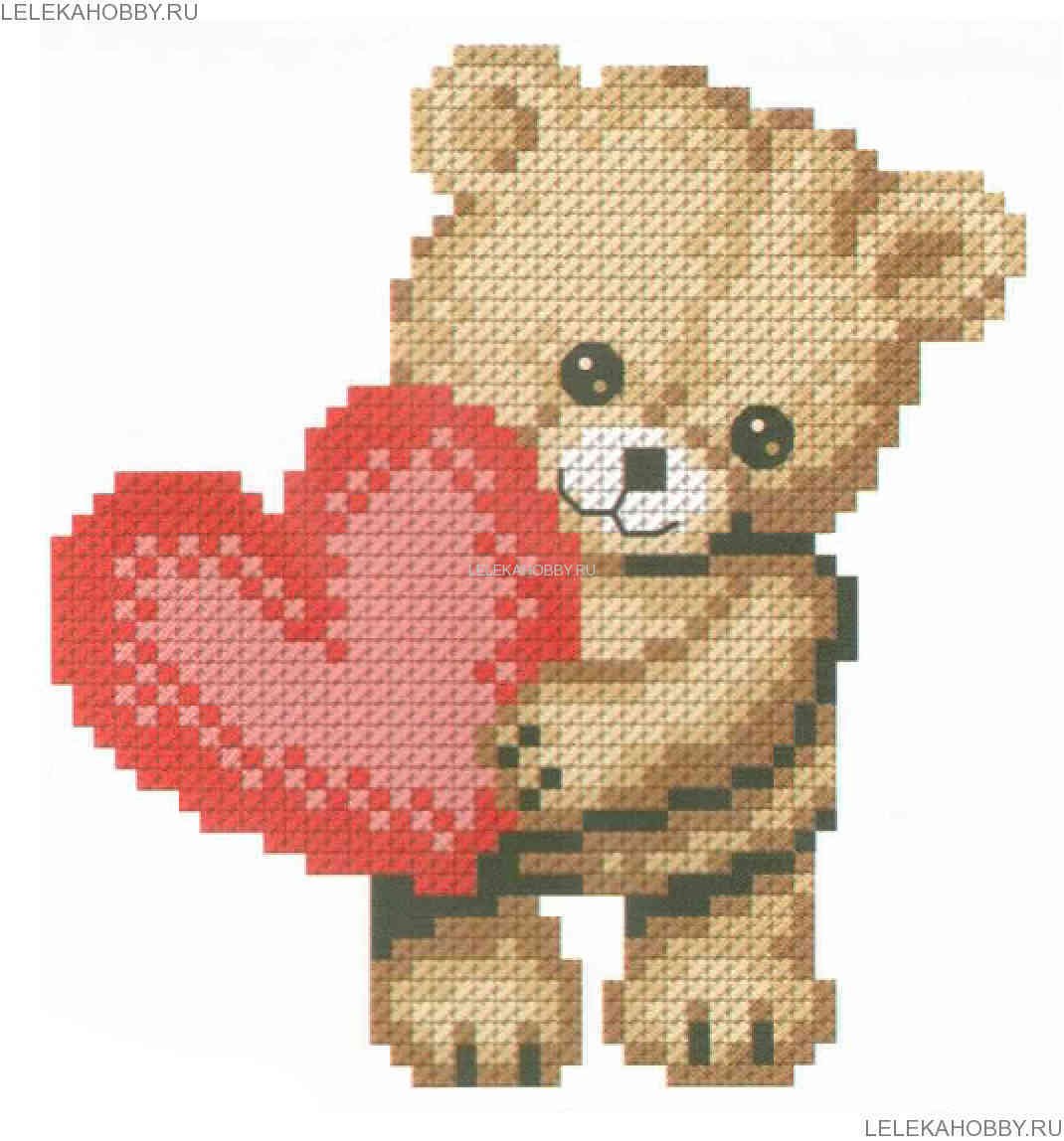 Схема вышивки Винни пух