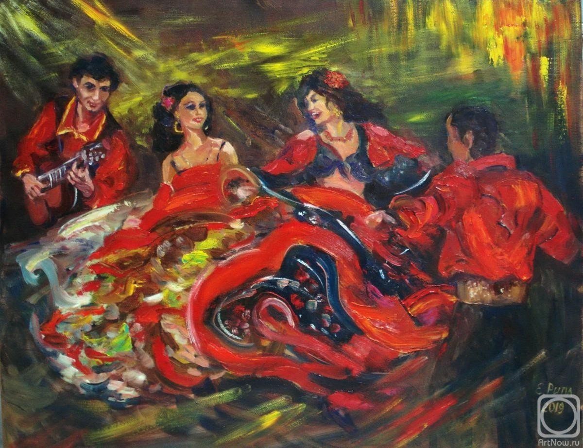 Рипа Елена картины Вихрь цыганского танца