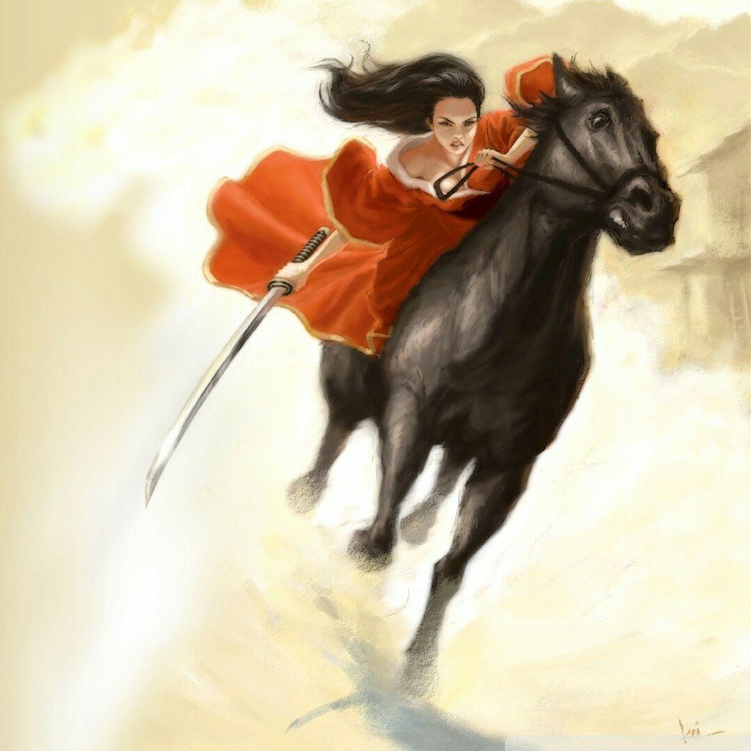 Казачка на коне