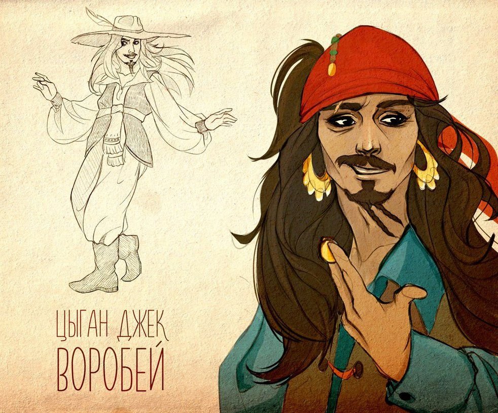 Джек Воробей персонажи Диснеевских мультфильмов