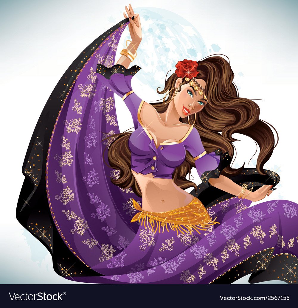 Цыганский танец вектор