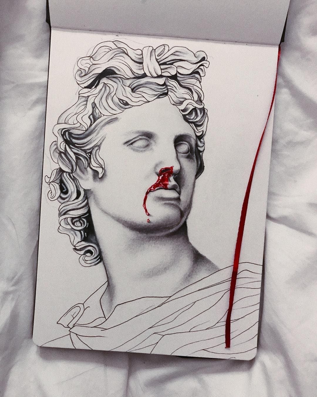 давид микеланджело голова akvarel. антиной академический рисунок. иллюстрации скульптур. античные скульптуры карандашом. гипсовая голова давида микеланджело.