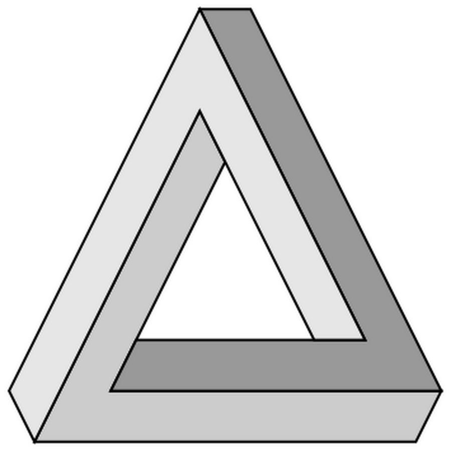 Невозможный наследник 3. Треугольник Пенроуза Эшер. Трибар (треугольник Пенроуза). Невозможный треугольник Пенроуза. Иллюзия треугольник Пенроуза.