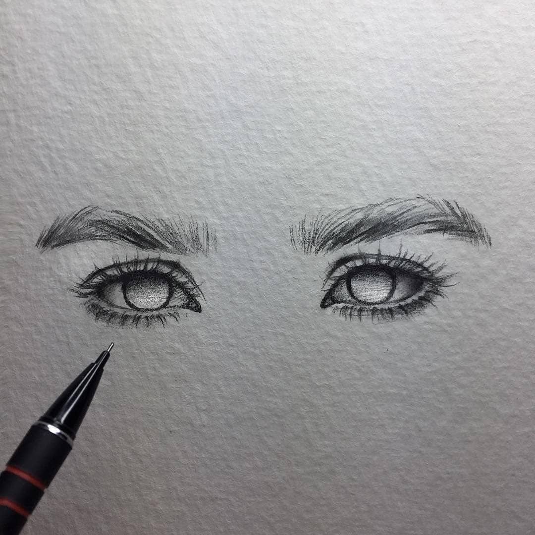 Глаз ручкой