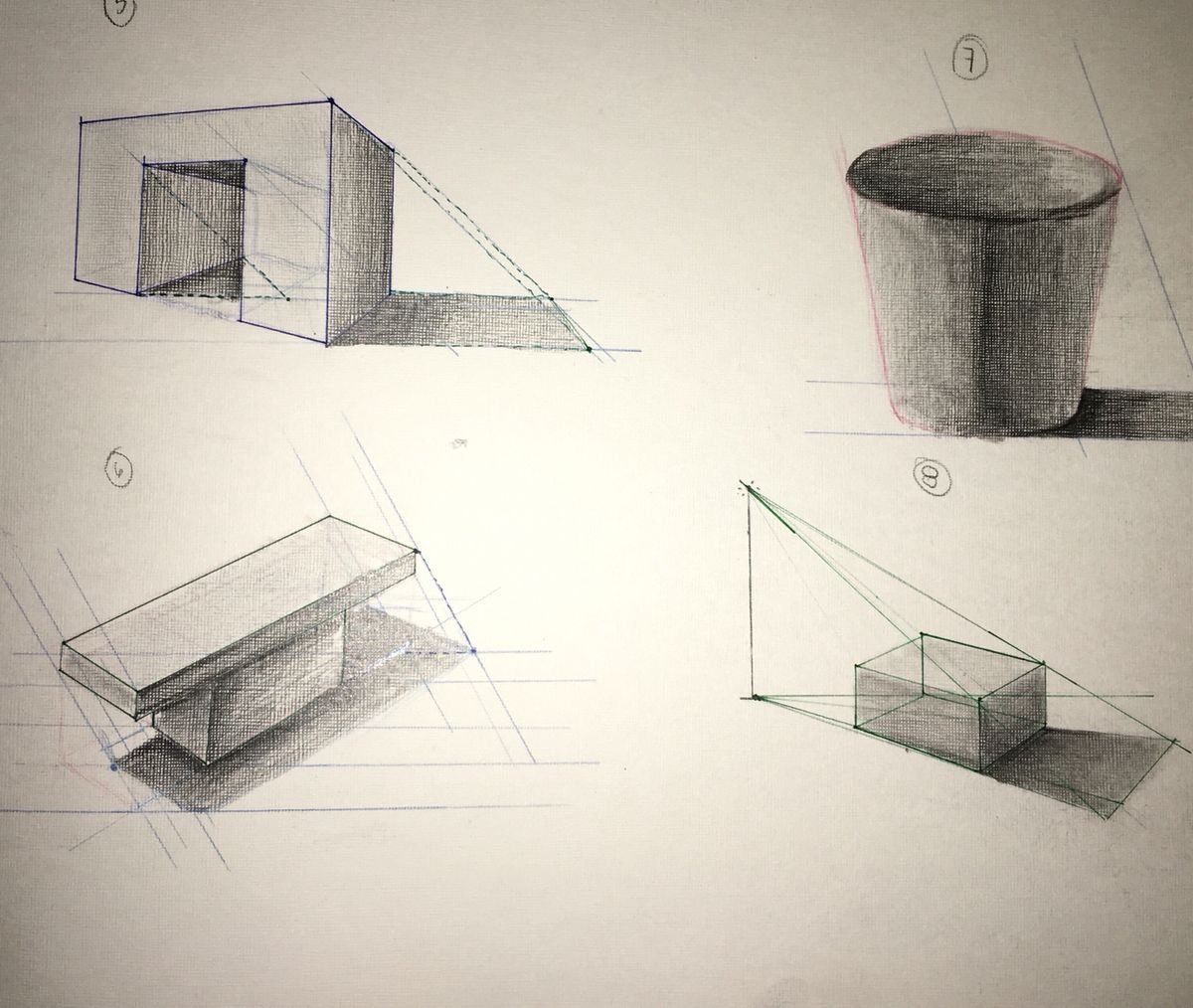 Рисование предметов в перспективе