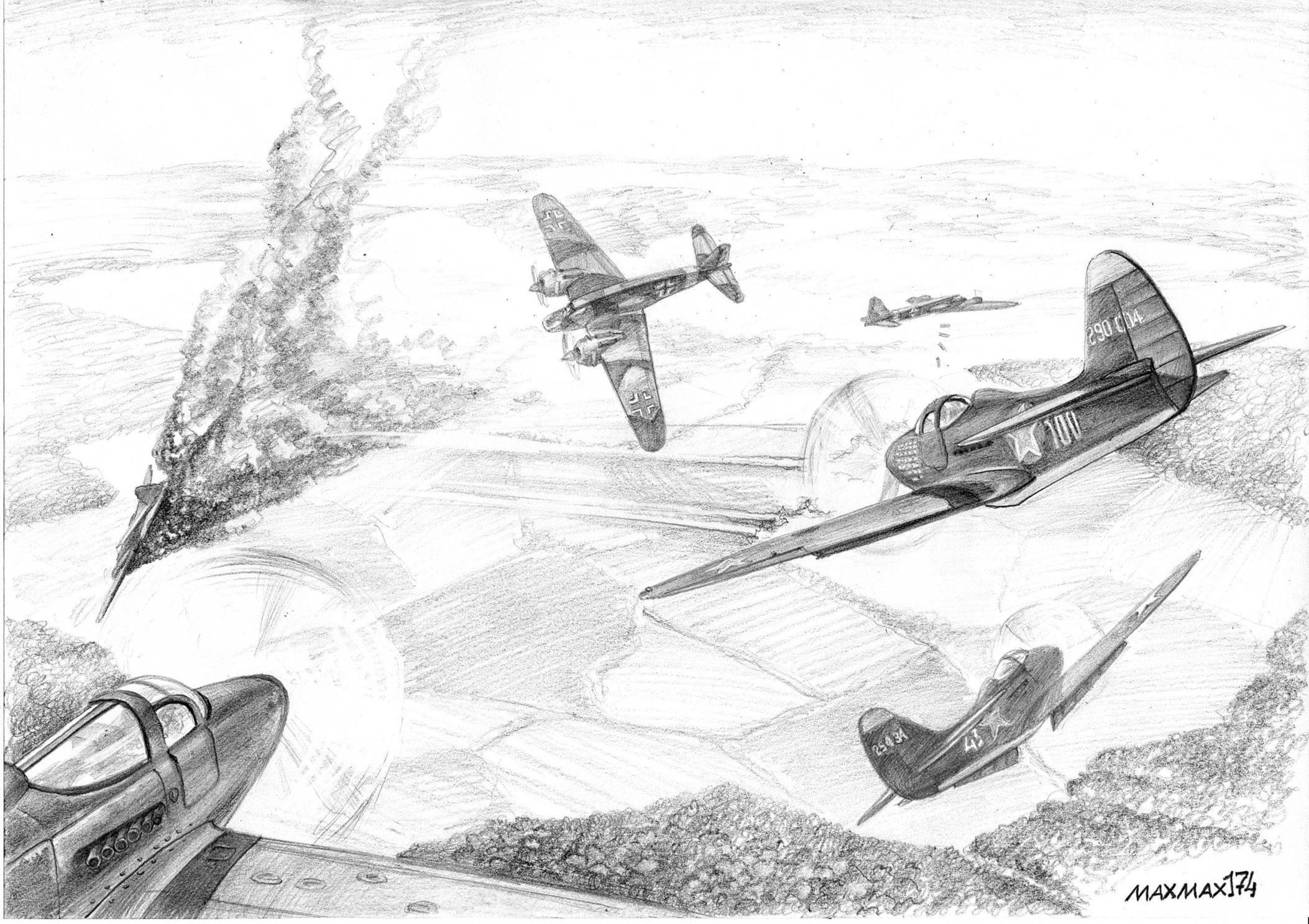 Рисунки на военную тематику карандашом