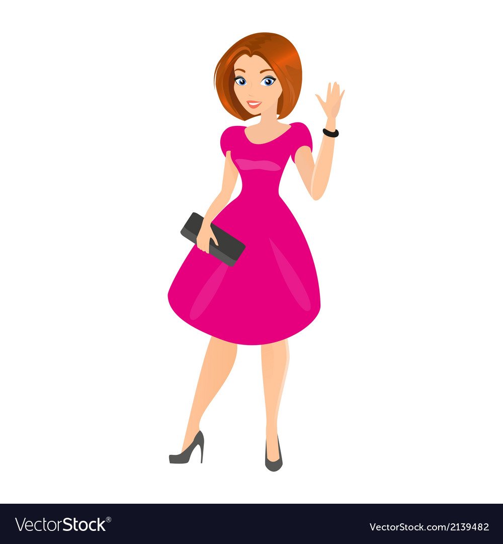 Девочка показывает сердечко мультяшная картинка