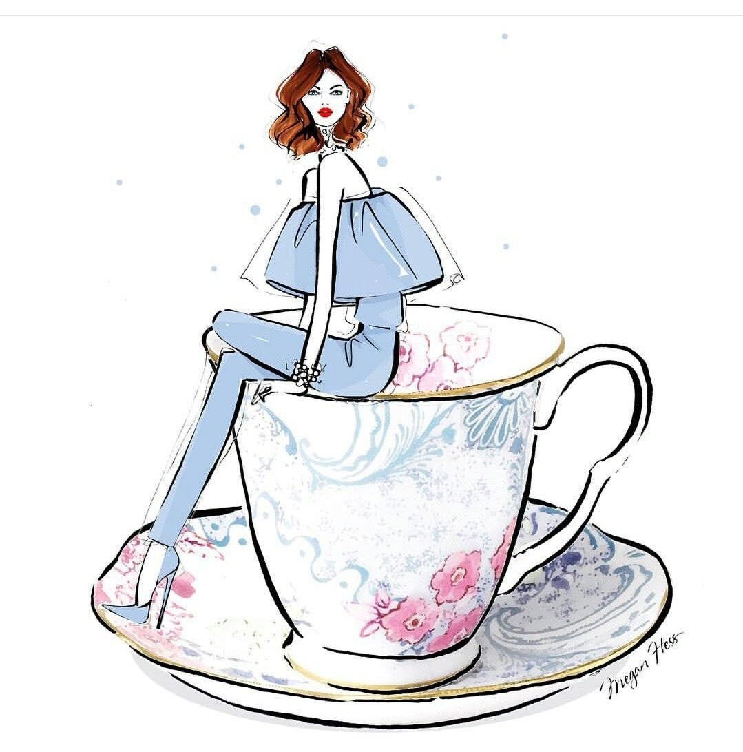 Девушка идет рисунок