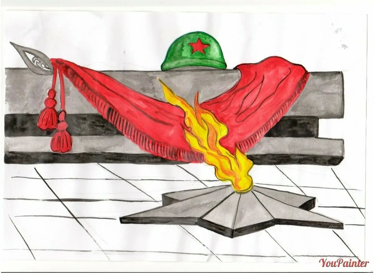 Рисунок на военно патриотическую тему 4 класс