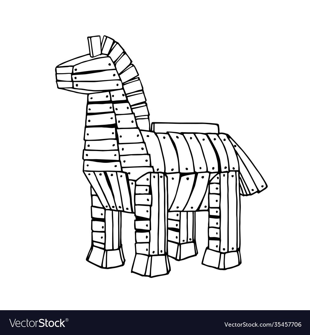 Троянский конь детский рисунок