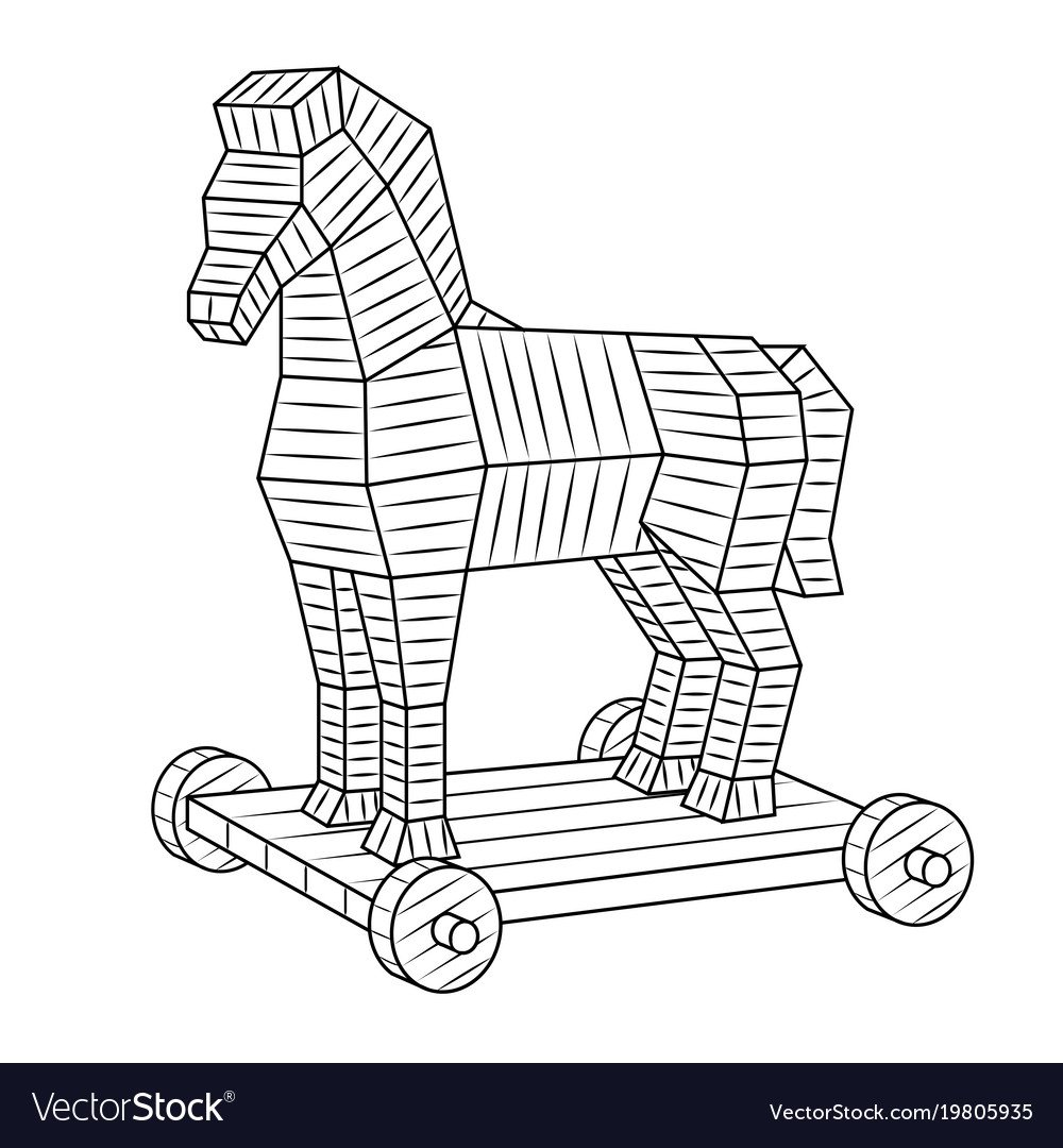 Троянский конь иллюстрация