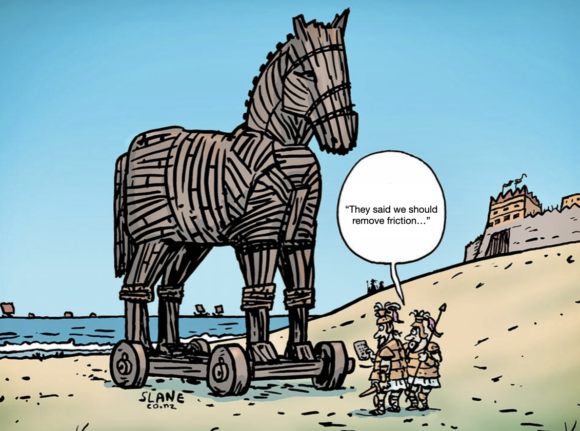 Троянский конь карикатура