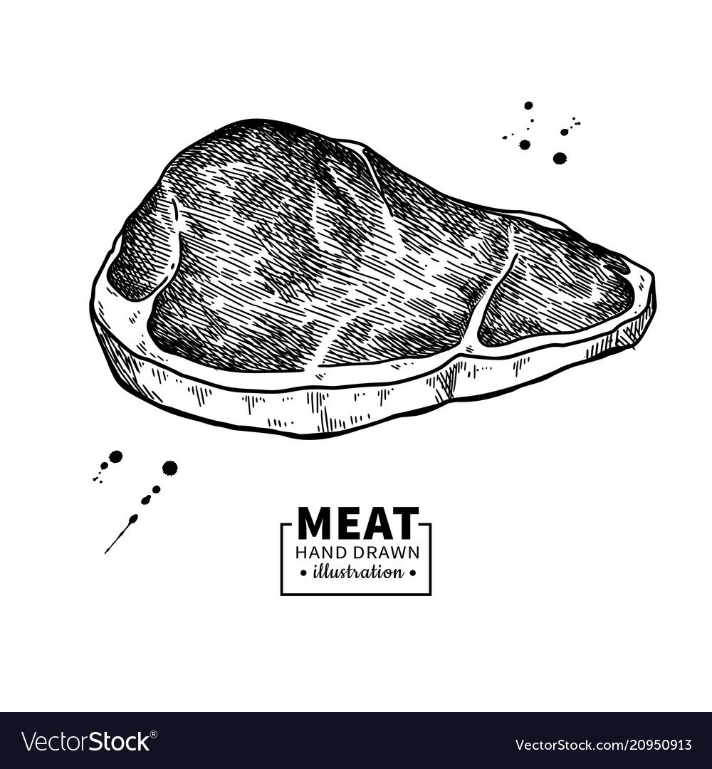 Стейк рисунок вектор
