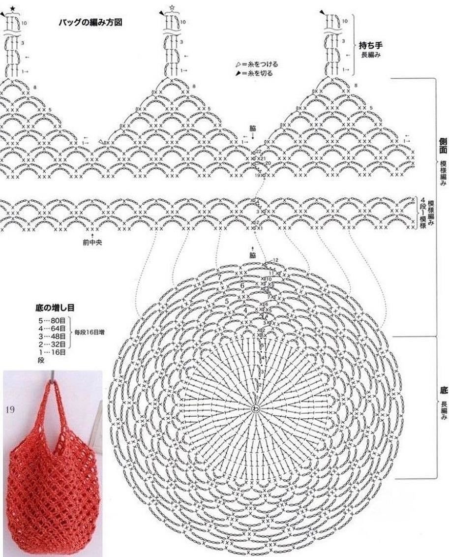 Плетение сетки авоськи