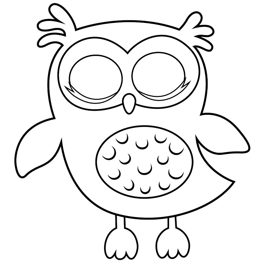 Новогодняя Сова раскраска