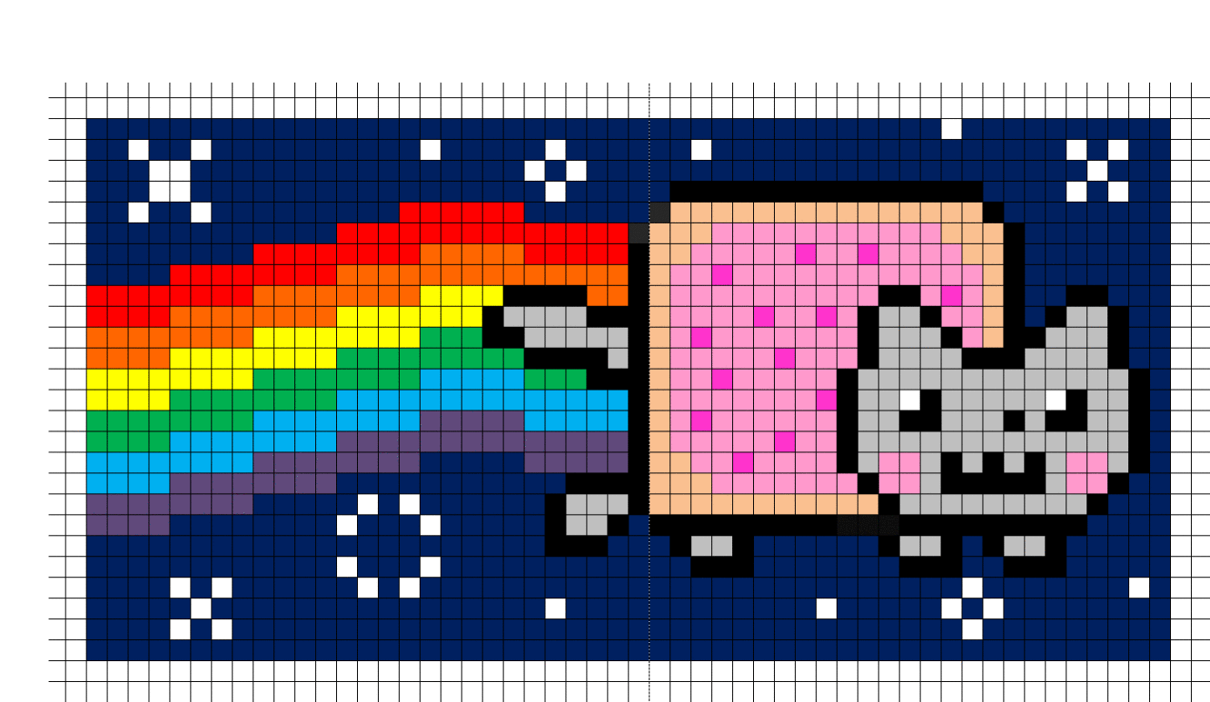 Nyan Cat пиксель арт