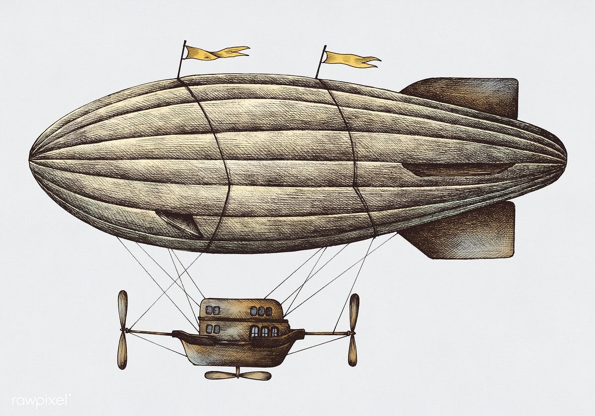 Дирижабль гравюра