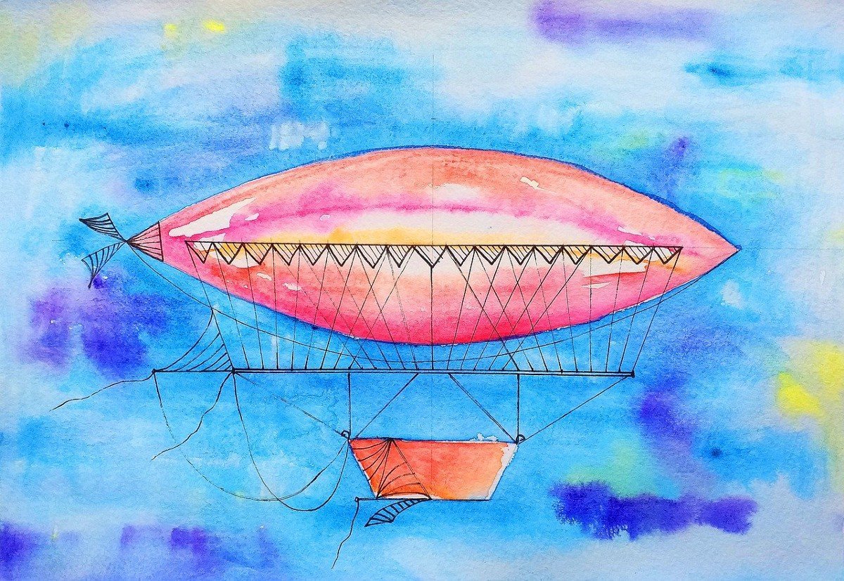 Дирижабль рисунок