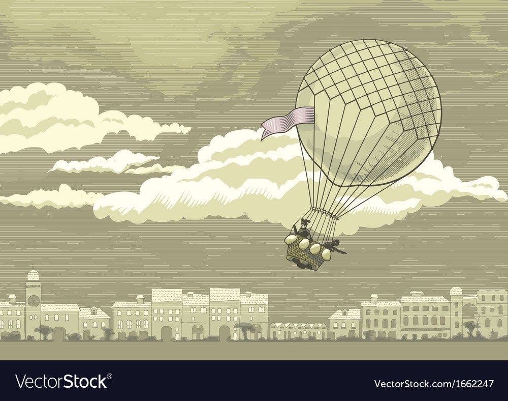 Дирижабль с корзиной