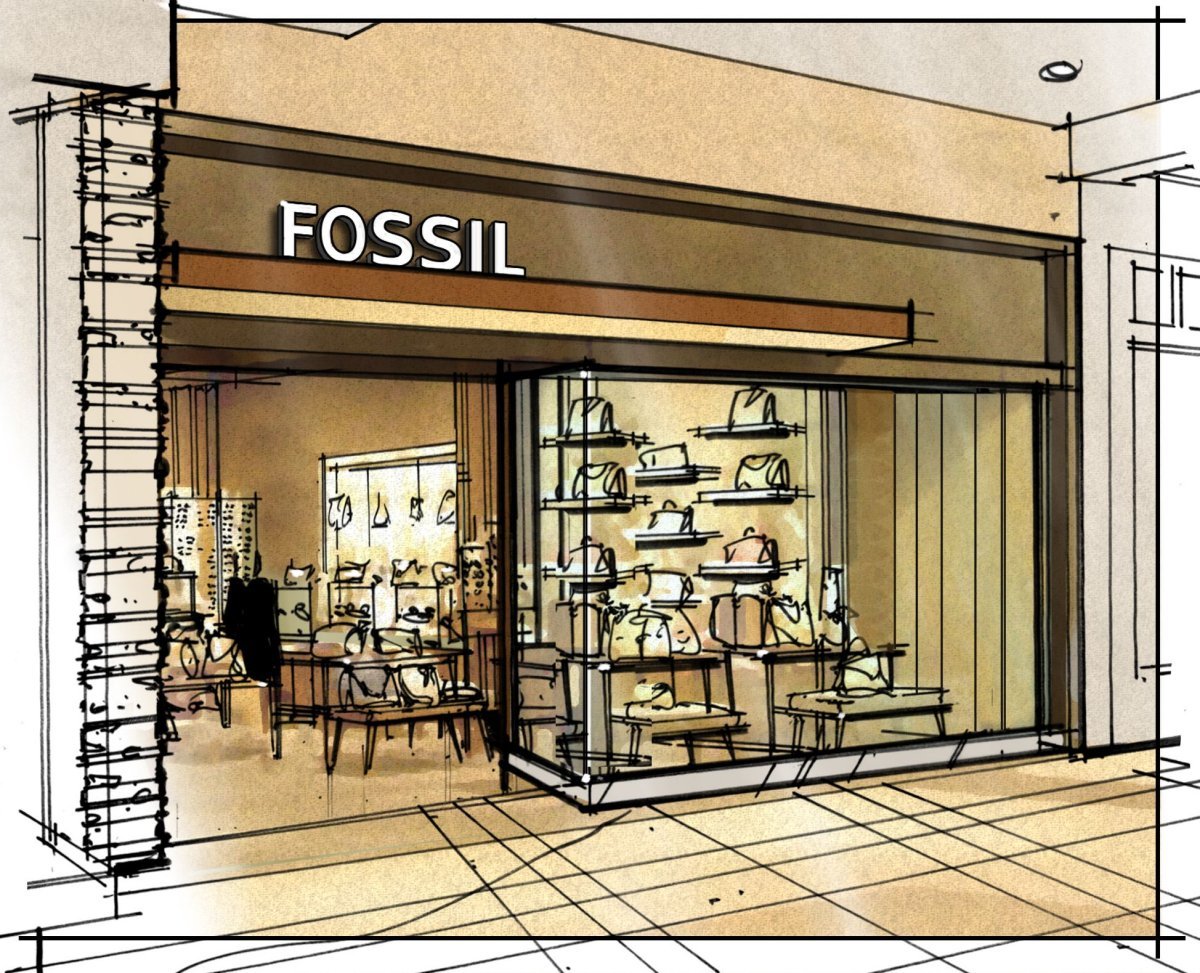 Набросок витрины магазина