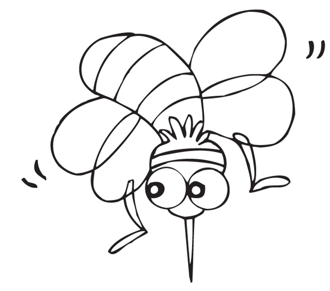 Оса раскраска для детей