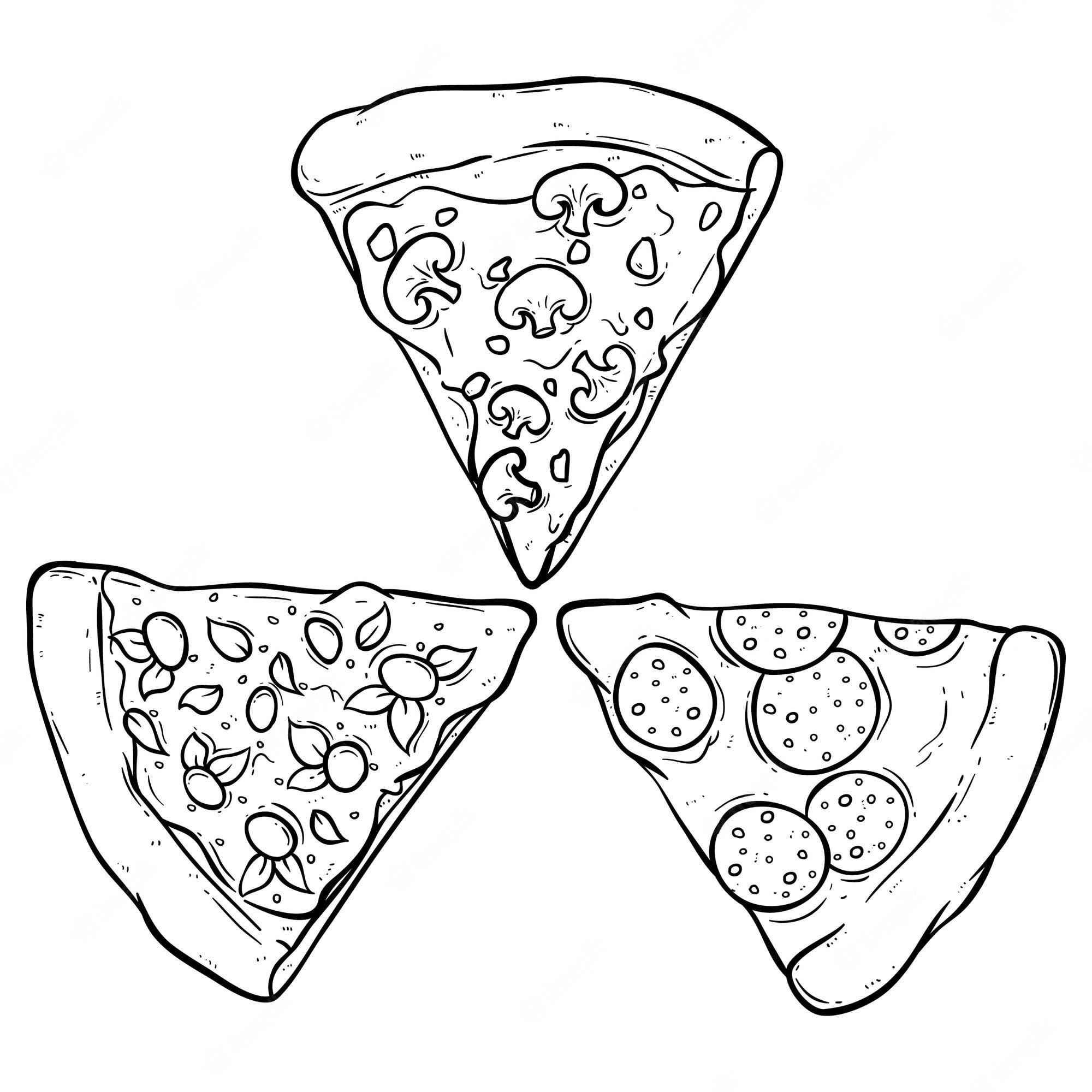 пицца пепперони раскраска фото 48