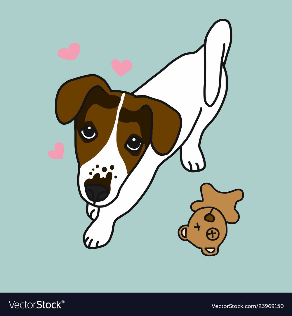 Джек Рассел терьер для срисовки