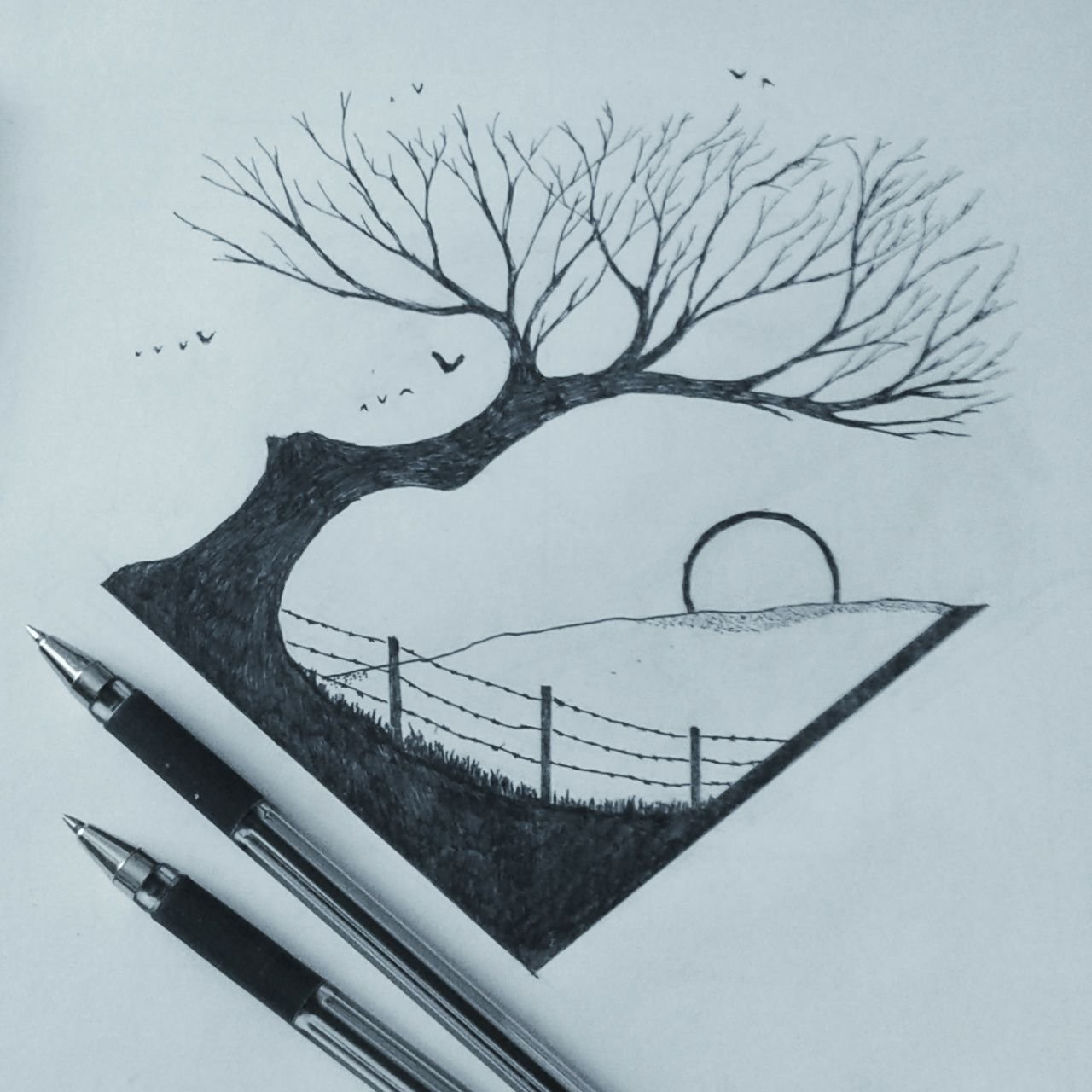 Срисовка легко черной ручкой. Эскизы природы. Рисунки черной ручкой. Рисунки карандашом природа. Пейзаж чёрной гелевой ручкой.