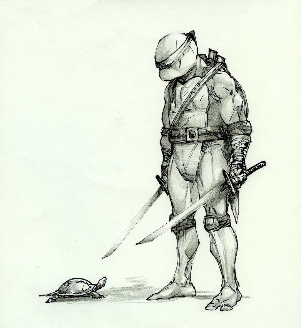 Леонардо Черепашки ниндзя эскиз